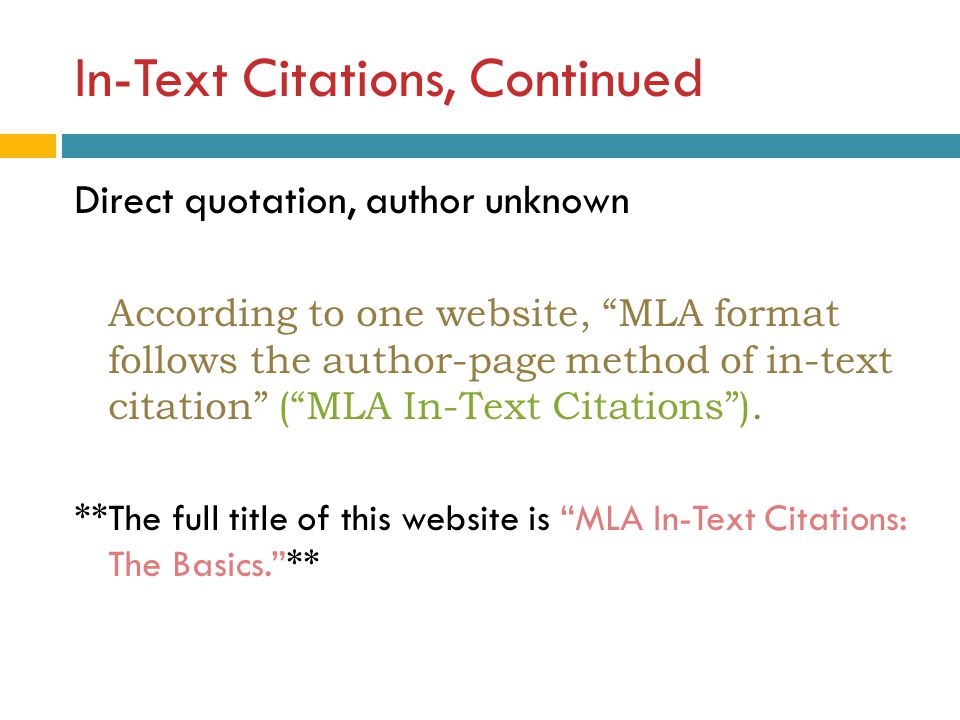 How to write a full citation in mla format